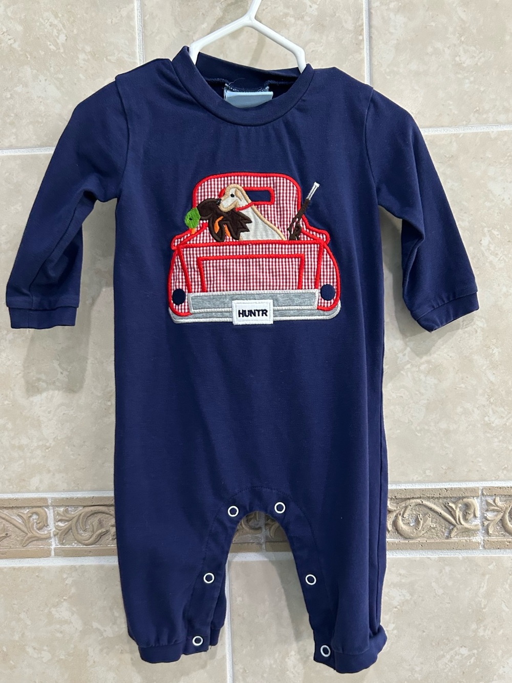 Three Sisters Duck Hunting Truck Romper Newborn